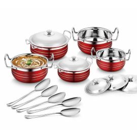 Stainless Steel Handi Copper Set (10-Pieces)