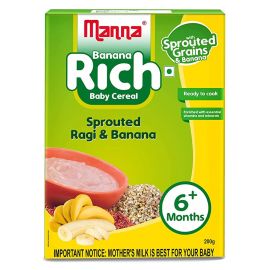 Manna Banana Rich Baby Cereal For 6+ Months