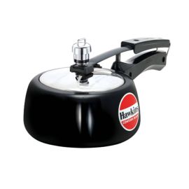 Hawkins Hard Anodized Aluminium Pressure Cooker - 1.5 Liters - Black Color