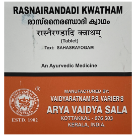 Kottakkal Arya Vaidyasala Rasnairandadi Kwatham Tablets